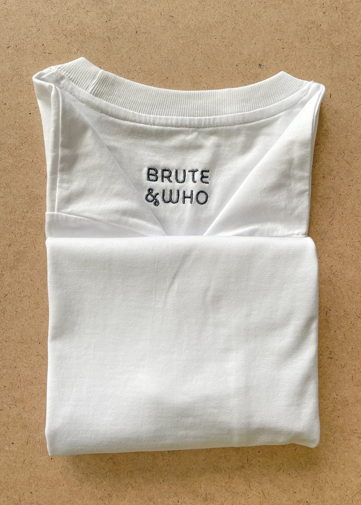 Brute&Doodle Unisex White T-shirt